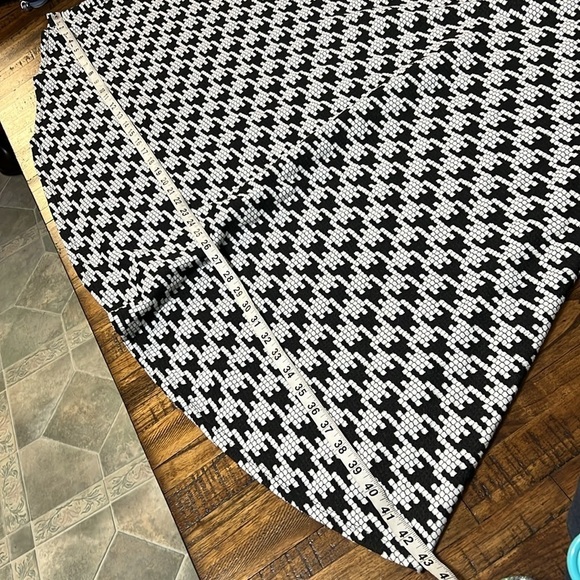 Harper 241 Dress black white geo houndstooth faux wrap midi size 16 NWT - Picture 14 of 15
